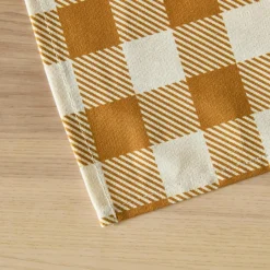 Nappe De Table|EMINZA Nappe rectangulaire coton enduit (150 x 250 cm) Vichy Jaune moutarde