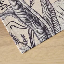 Nappe De Table|EMINZA Nappe rectangulaire coton enduit (150 x 250 cm) Colibri e Gris