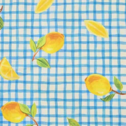 Nappe De Table|EMINZA Nappe rectangulaire coton enduit (150 x 250 cm) Menton e Bleu