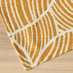 Nappe De Table|EMINZA Nappe rectangulaire coton enduit (150 x 350 cm) Sarah Jaune moutarde