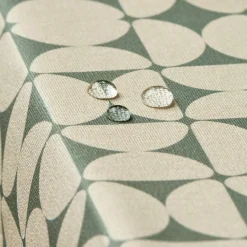 Nappe De Table|EMINZA Nappe rectangulaire coton enduit (150 x 350 cm) Sofia e Vert