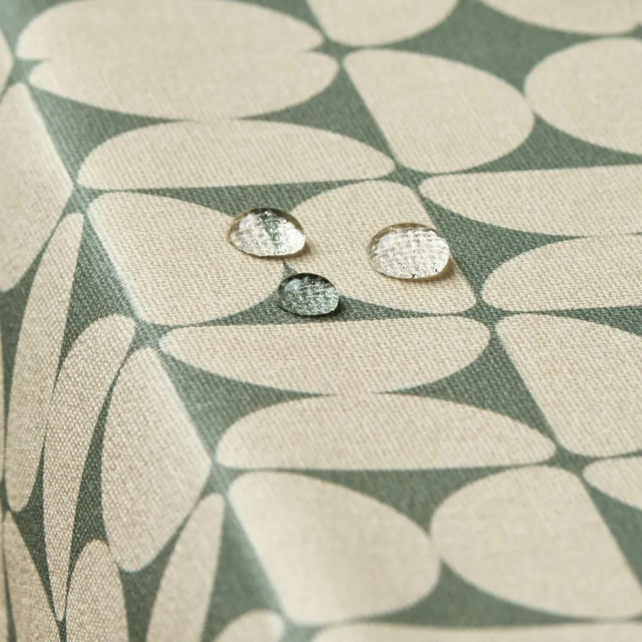 Nappe De Table|EMINZA Nappe rectangulaire coton enduit (150 x 350 cm) Sofia e Vert