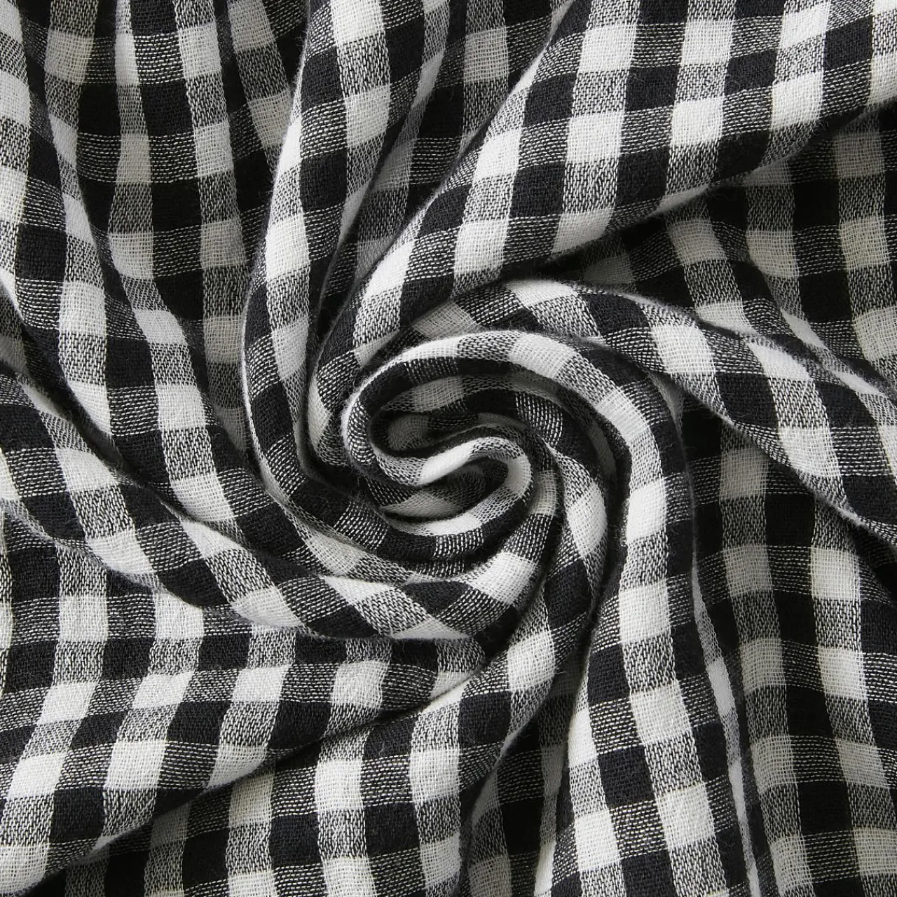 Nappe De Table|EMINZA Nappe rectangulaire gaze de coton (150 x 350 cm) Gaïa vichy e Noir