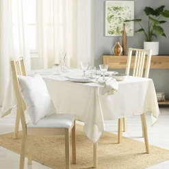 Nappe De Table|douceur d'intu017drieur Nappe rectangulaire lin (140 x 240 cm) Pauline Ecru