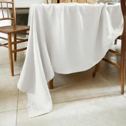 Nappe De Table|EMINZA Nappe rectangulaire lin lavé (170 x 250 cm) Louise he Blanc