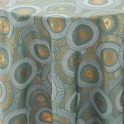 Nappe De Table|douceur d'intu017drieur Nappe ronde anti tache (180 cm) Eclipse Vert sauge