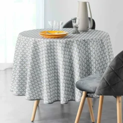 Nappe De Table|DOUCEUR D'INTERIEUR Nappe ronde anti tache (D180 cm) Artchic he Blanc
