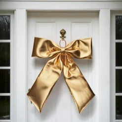 Personnage, Objet Grand Format|Décoration De Sapin|KOOPMAN Nœud de Noël Géant (H80 cm) Shiny Or