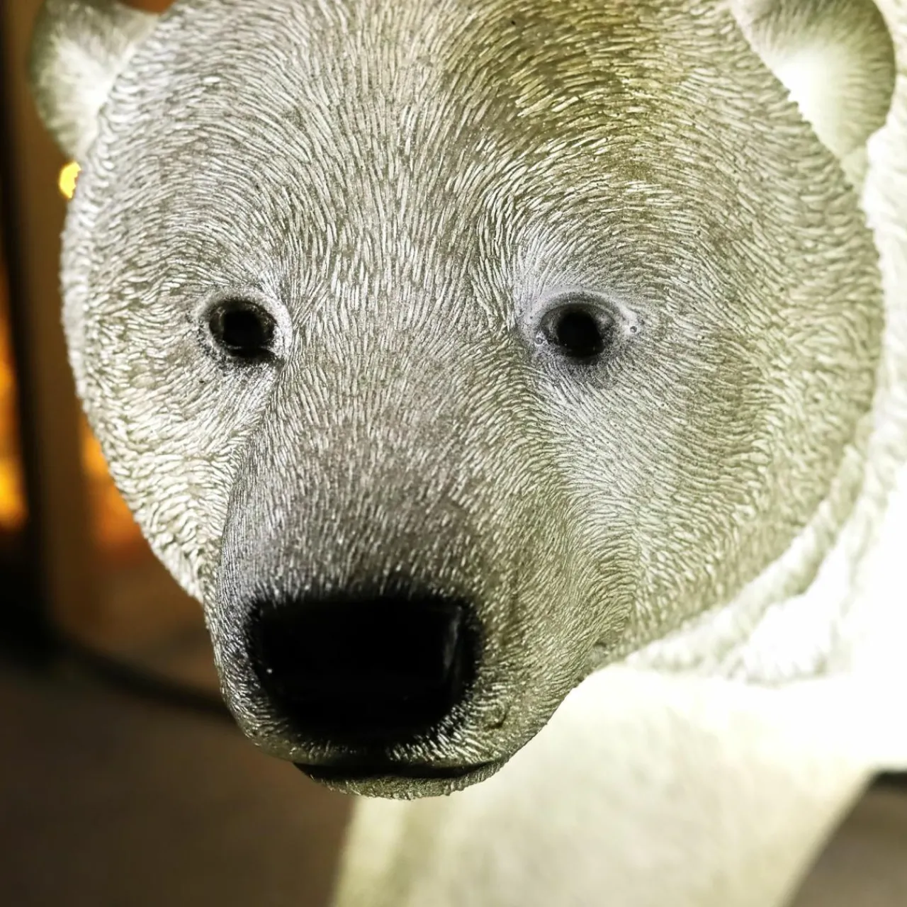 Déco Et Objet Lumineux|KAEMINGK Ours polaire lumineux fibre de verre 8 LED (H35 cm) Viken Blanc froid