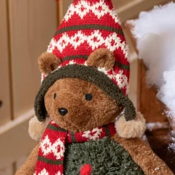 Père Noël, Animaux Et Personnage|KAEMINGK Ourson de Noël déco (H68 cm) Max à la montagne Gris