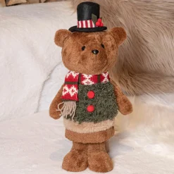 Père Noël, Animaux Et Personnage|KAEMINGK Ourson de Noël déco (H46 cm) Teddy en beau costume Marron