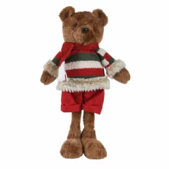 Père Noël, Animaux Et Personnage|KAEMINGK Ourson de Noël (H36 cm) Carlito et son écharpe Rouge