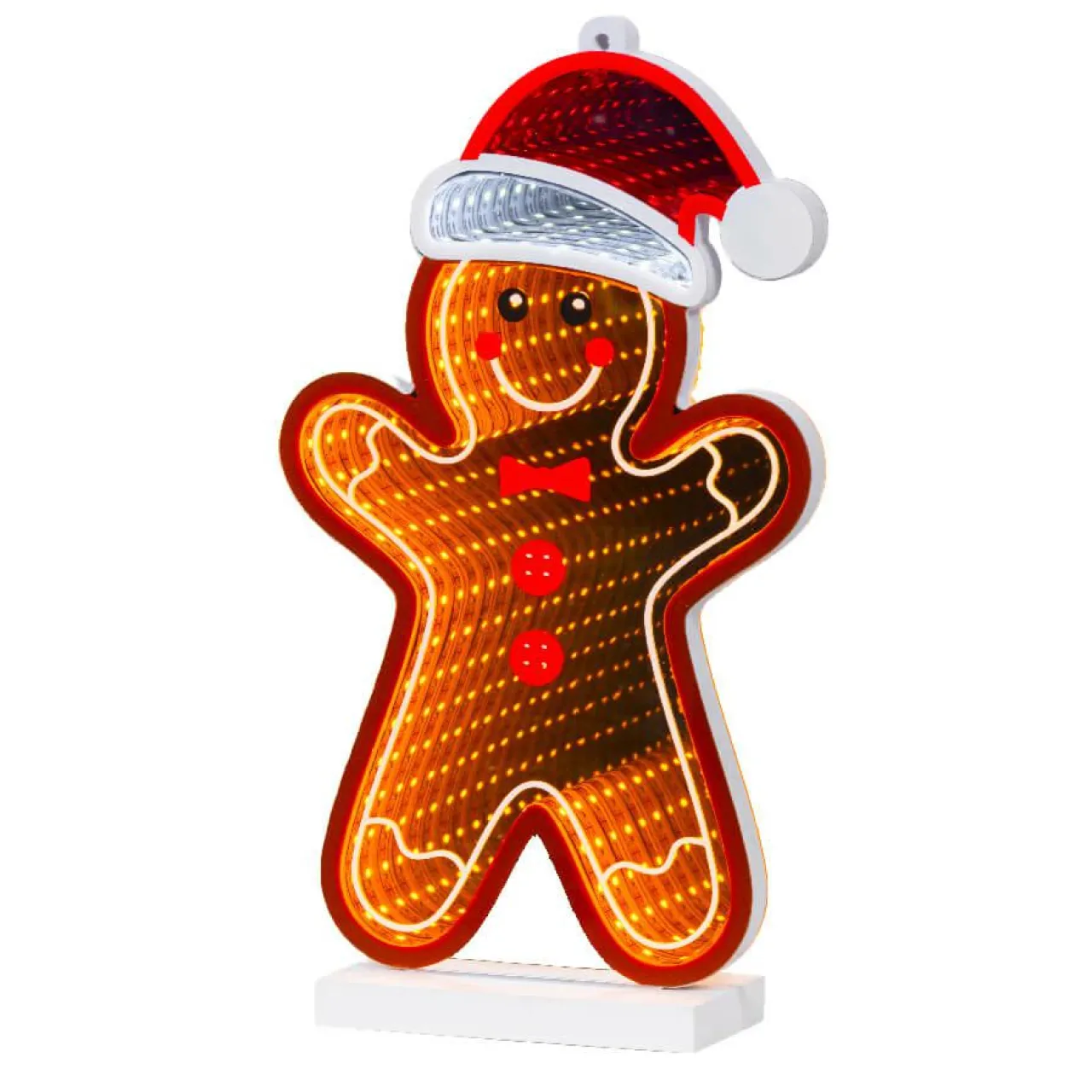 Père Noël, Animaux Et Personnage|Déco Et Objet De Noël|KAEMINGK Pain d'épice lumineux 132 LED (H27 cm) Infinity Multicolore