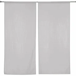 Voilage|LINDER Paire de voilages (60 x 140 cm) Etamine givrée Gris clair