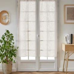 Voilage|EMINZA Paire de voilages passe-tringle effet lin (60 x 160 cm) Robin Beige