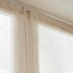 Voilage|EMINZA Paire de voilages passe-tringle (60 x 90 cm) Arthur Beige