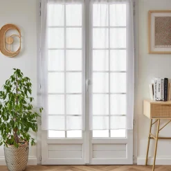 Voilage|EMINZA Paire de voilages passe-tringle (60 x 160 cm) Arthur Blanc