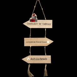 Déco Et Objet De Noël|Feeric Lights & Christmas Pancarte lumineuse à piles (H65 cm) Distribution de cadeaux Blanc chaud