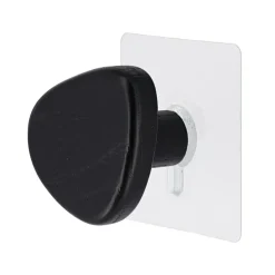 Rangement Salle De Bain|TENDANCE Patère murale adhésive (D6,5 cm) Galet Noir