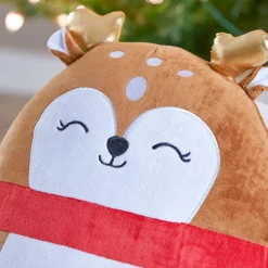 Père Noël, Animaux Et Personnage|JJA Peluche (H35 cm) Joyeux Renne de Noël Marron