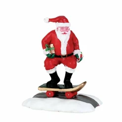 Village De Noël Lemax|LEMAX Personnage Père Noël en skate