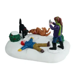 Village De Noël Lemax|LEMAX Personnages Ange de neige entre amis