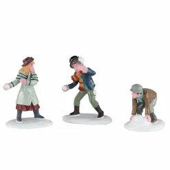 Village De Noël Lemax|LEMAX Personnages (Lot de 3) Bataille dans la neige