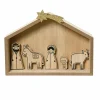 Crèche De Noël|KAEMINGK Petite crèche de Noël en bois (H27 cm) Sainte-Marceline