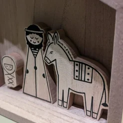Crèche De Noël|KAEMINGK Petite crèche de Noël en bois (H27 cm) Sainte-Marceline