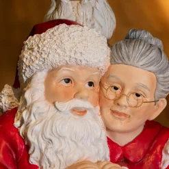 Cache Pied Sapin|KAEMINGK Pied de sapin géant (H97 cm) Père et Mère de Noël Rouge