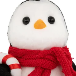 Père Noël, Animaux Et Personnage|FEERIC LIGHTS Pingouin de Noël (H19 cm) Pingu et sucre d'orge Multicolore