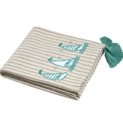 Plaid Et Jeté|STOF Plaid coton recyclé canapé (125 x 150 cm) Barbade Ecru