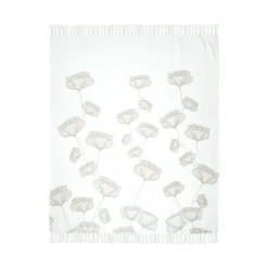 Plaid Et Jeté|STOF Plaid coton recyclé doux (125 x 150 cm) Oriana Ecru