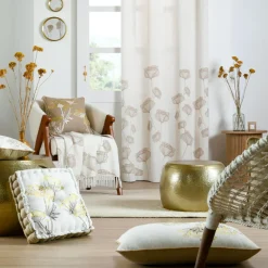 Plaid Et Jeté|STOF Plaid coton recyclé doux (125 x 150 cm) Oriana Ecru