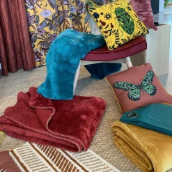 Plaid Et Jeté|LOVELY CASA Plaid doux (160 cm) Doudou Camel