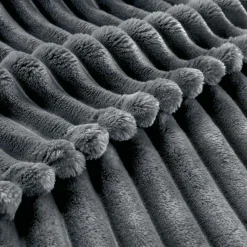 Plaid Et Jeté|EMINZA Plaid doux (125 x 150 cm) Dune Gris Anthracite