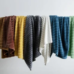 Plaid Et Jeté|EMINZA Plaid doux (125 x 150 cm) Dune Vert sauge