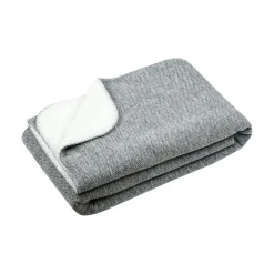 Plaid Et Jeté|STOF Plaid doux (130 x 160 cm) Rusty Gris