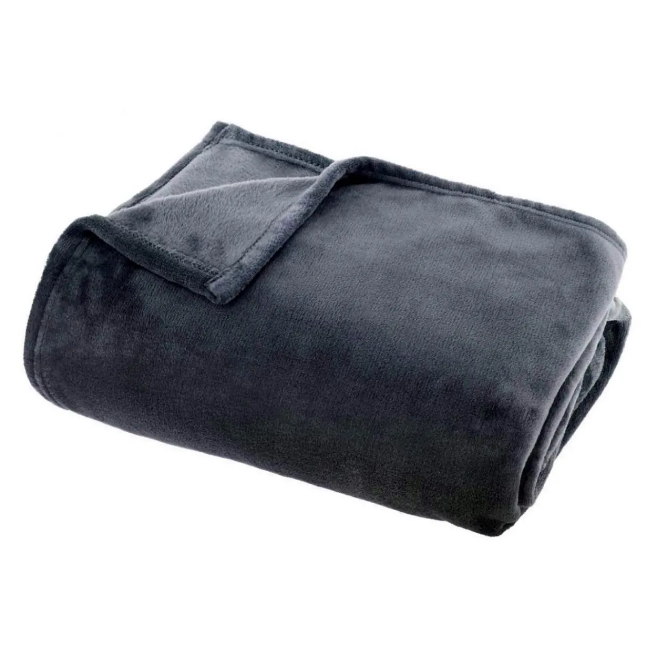 Plaid Et Jeté|EMINZA Plaid doux flanelle (125 x 150 cm) Didou Gris Anthracite