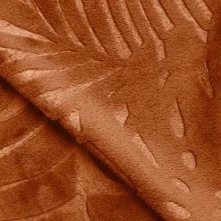 Plaid Et Jeté|EMINZA Plaid doux flanelle (180 x 230 cm) Flore Cuivre