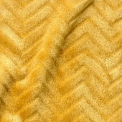 Plaid Et Jeté|EMINZA Plaid doux flanelle (125 x 150 cm) Zag Jaune moutarde