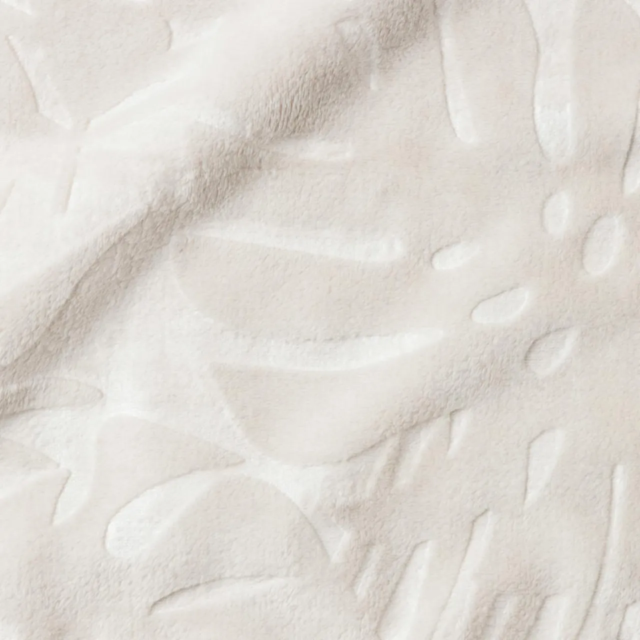 Plaid Et Jeté|EMINZA Plaid doux flanelle (180 x 230 cm) Flore Ecru