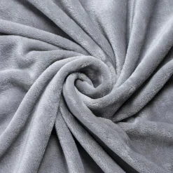 Plaid Et Jeté|EMINZA Plaid doux flanelle (125 x 150 cm) Didou Gris clair