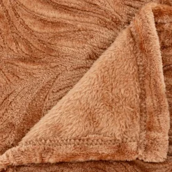 Plaid Et Jeté|Atmosphera, cru017dateur d'intu017drieur Plaid doux flanelle (180 x 230 cm) Ryo Marron