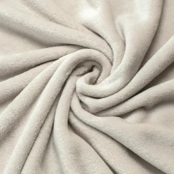 Plaid Et Jeté|EMINZA Plaid doux flanelle (180 x 230 cm) Didou grège Beige