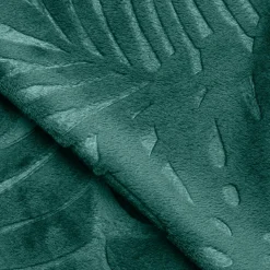 Plaid Et Jeté|EMINZA Plaid doux flanelle (125 x 150 cm) Flore Vert