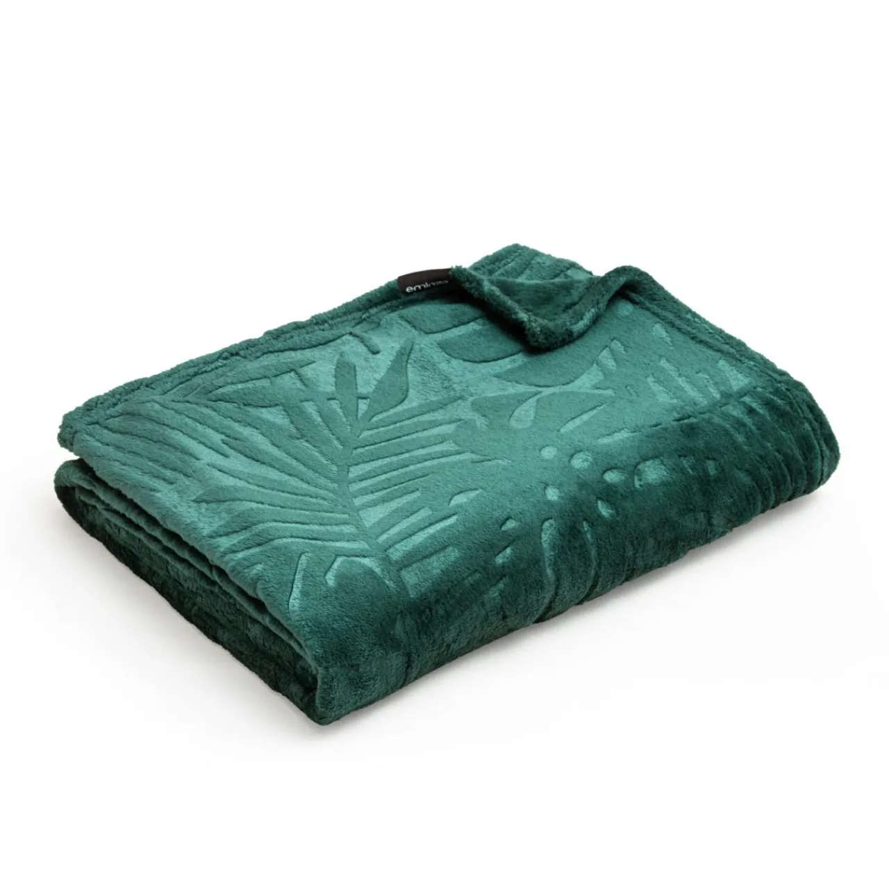 Plaid Et Jeté|EMINZA Plaid doux flanelle (220 x 240 cm) Flore Vert