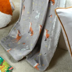 Coussin Et Plaid Enfant|Coussin Et Plaid Enfant|STOF Plaid enfant doux (70 x 100 cm) Ferdinand Gris