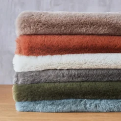 Plaid Et Jeté|EMINZA Plaid fausse fourrure (140 x 200 cm) Finn Gris Anthracite