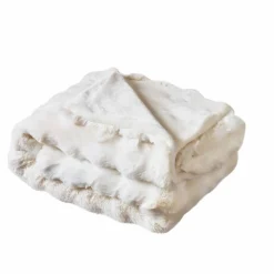 Plaid Et Jeté|EMINZA Plaid fausse fourrure (140 x 200 cm) Toronto Ivoire